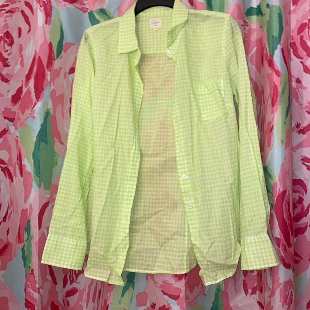 🍀💚 Lime Green JCrew Polo 💚🍀